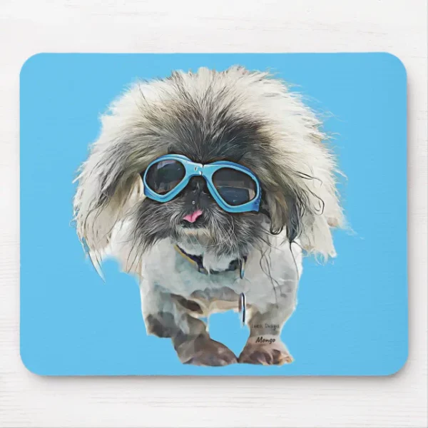 Pekingese Rockstar Mongo Mouse Pad