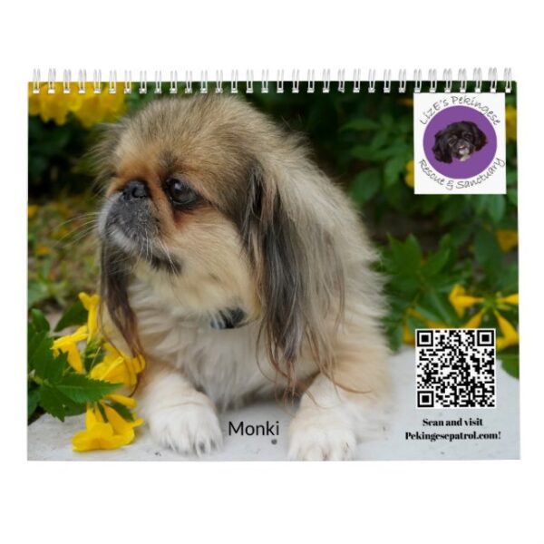 2024 Pekingese Wall Calendar middle binding - Image 14